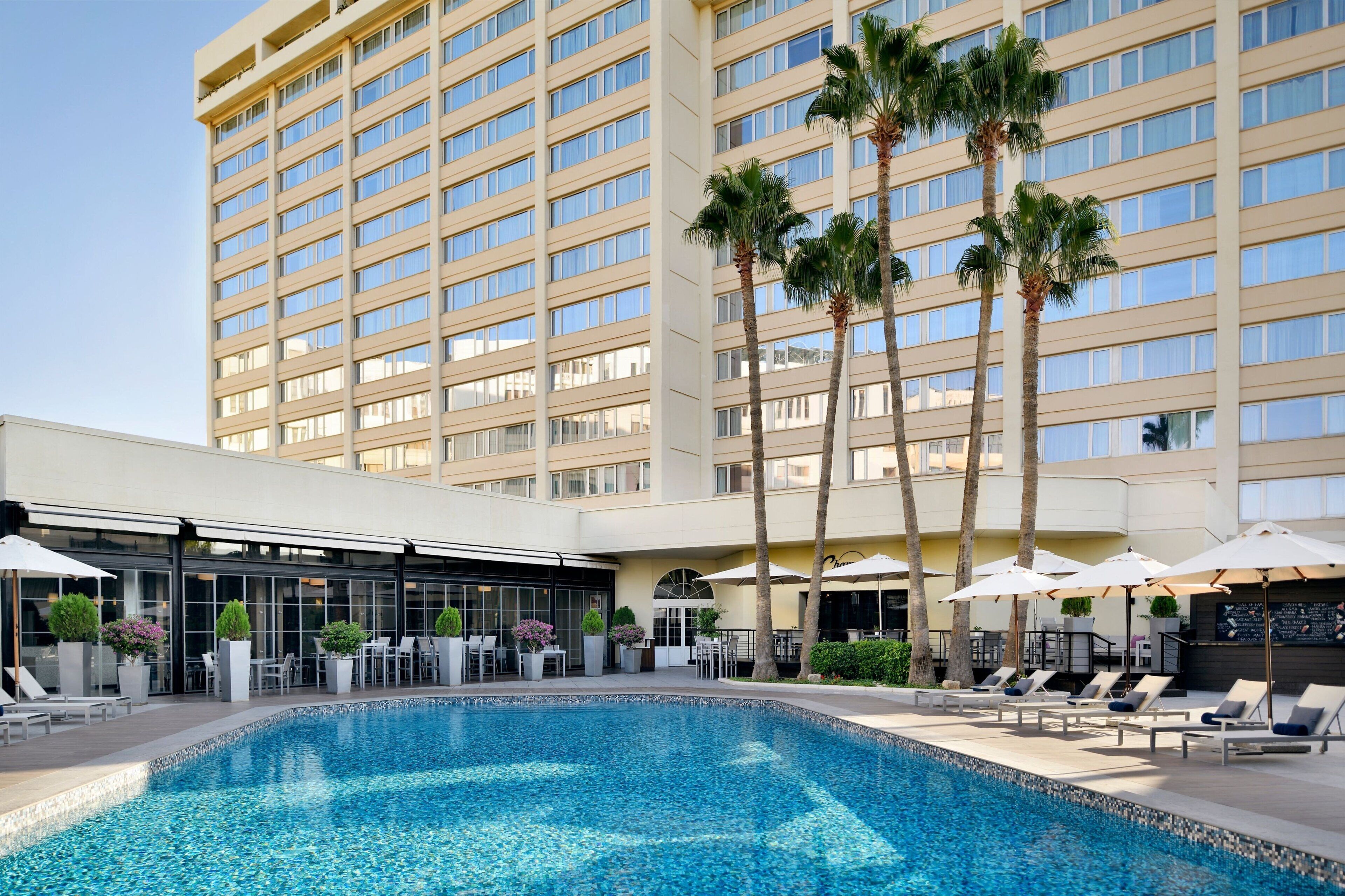 Indoor pool, seasonal outdoor pool, pool umbrellas, sun loungers