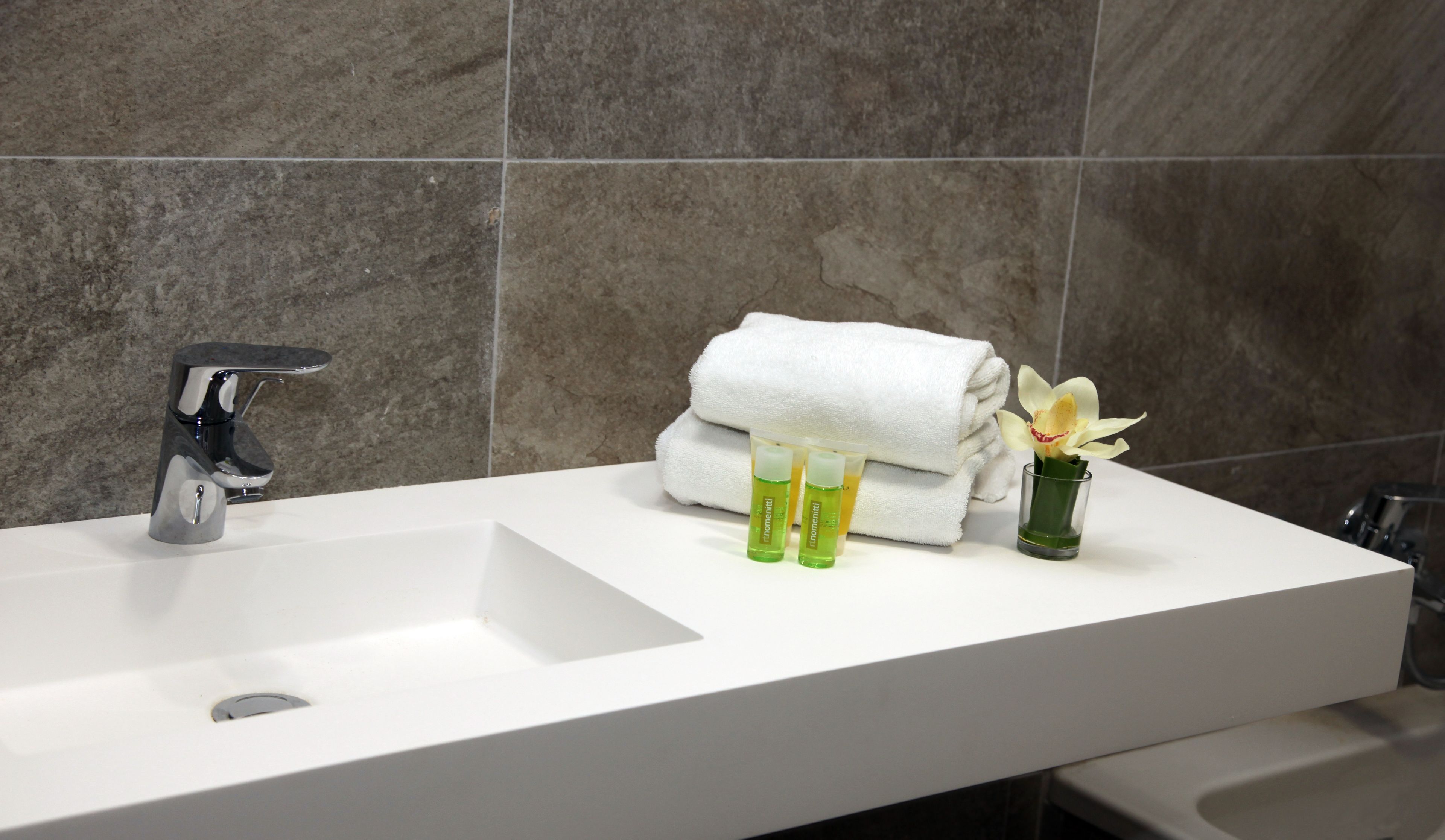 double or twin room (single use) | bathroom amenities | free toiletries, hair dryer, towels
