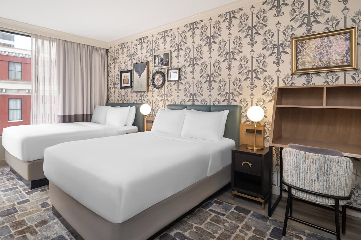 Standard Room, 2 Double Beds, Accessible, Non Smoking (Communications) | 1 bedroom, in-room safe, desk, blackout drapes