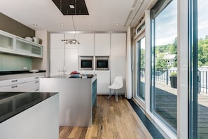 Penthouse (for maximum 6 Persons) | Cuisine privée | Machine à expresso, cafetière/bouilloire, bouilloire électrique