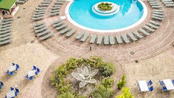 Double Room, Balcony, Pool View | Hypo-allergenic bedding available, minibar, in-room safe