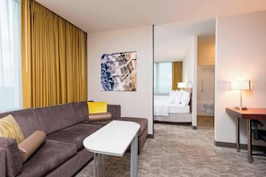 Suite, Corner (2 Double Beds) | Living area | Plasma TV - SpringHill Suites Chicago O'Hare by Marriott (Chicago)