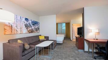 In-room safe, desk, laptop workspace, blackout curtains