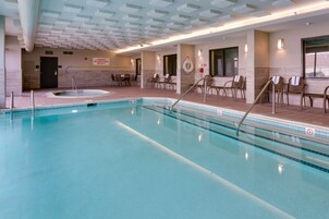 Indoor pool, outdoor pool, open 9:00 AM to 10:00 PM, sun loungers