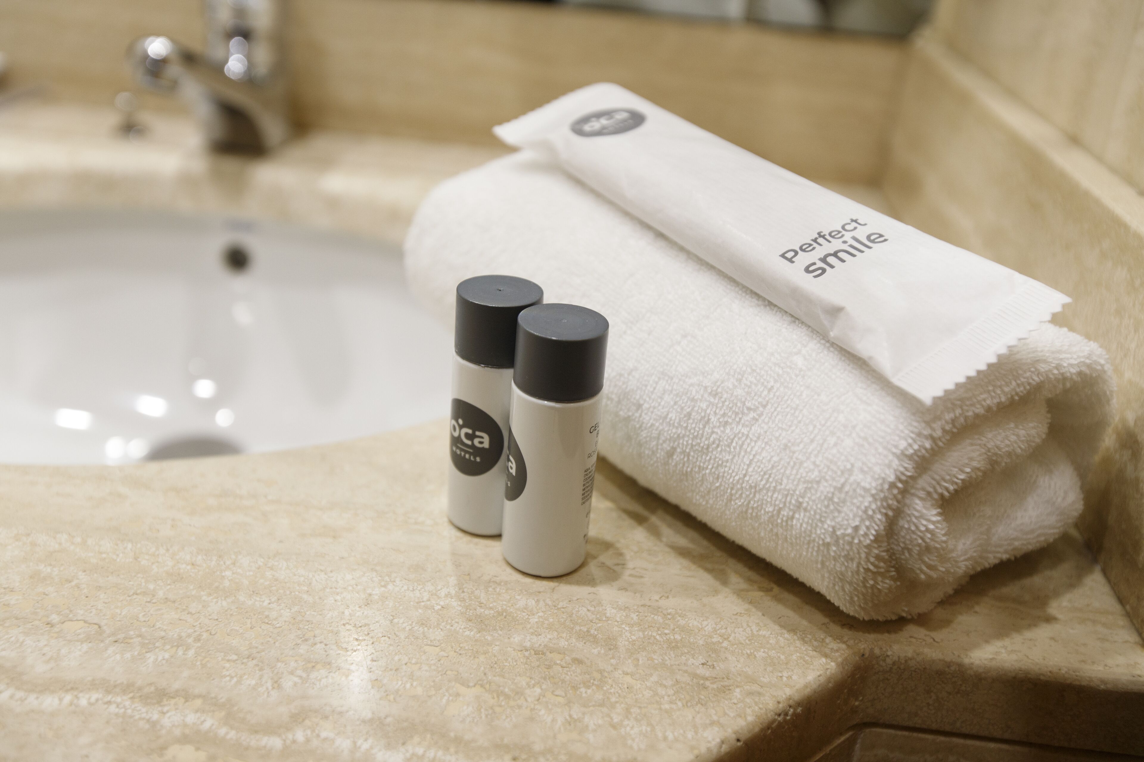 free toiletries, hair dryer, bidet, towels