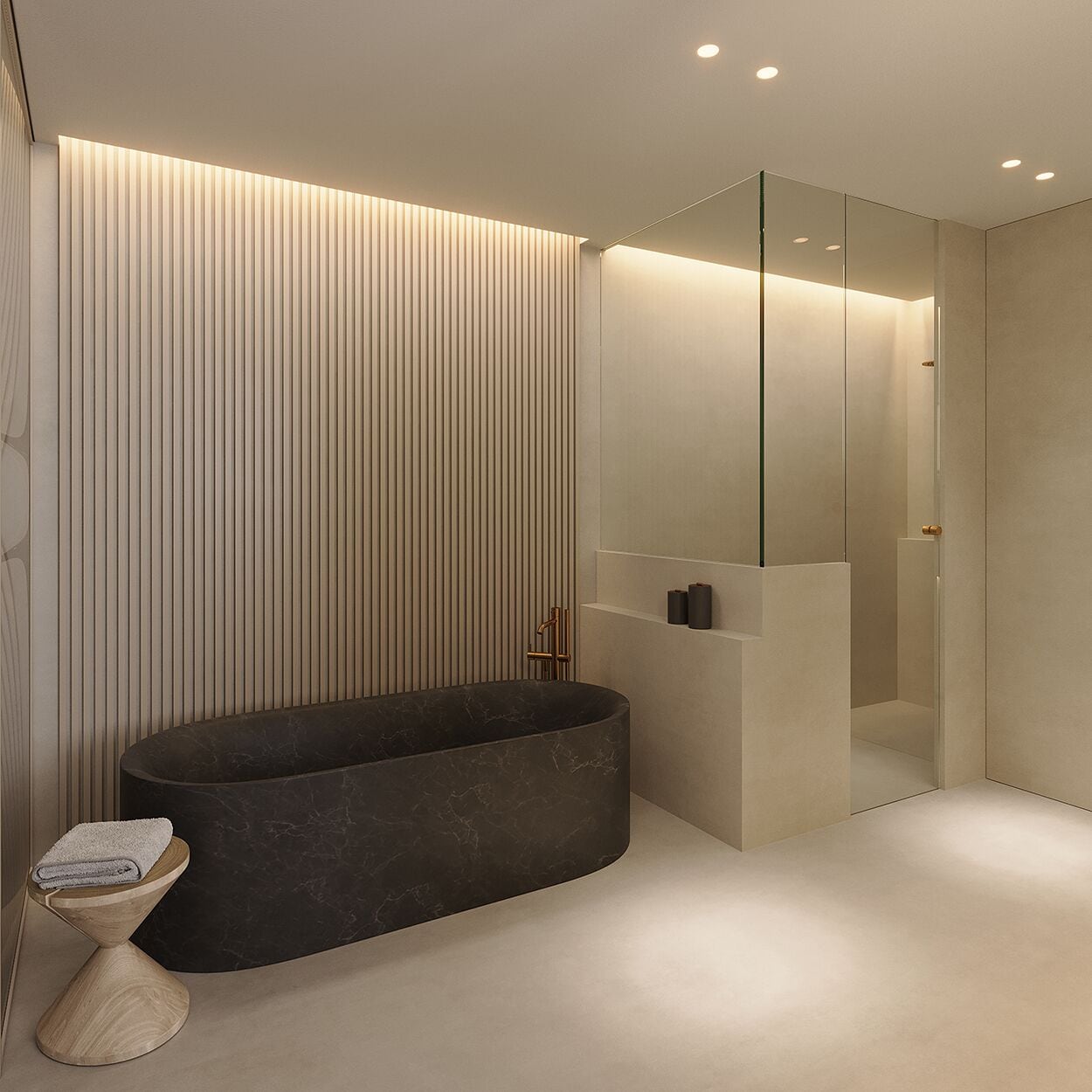 deluxe suite | bathroom | combined shower/bathtub, designer toiletries, hair dryer, bidet