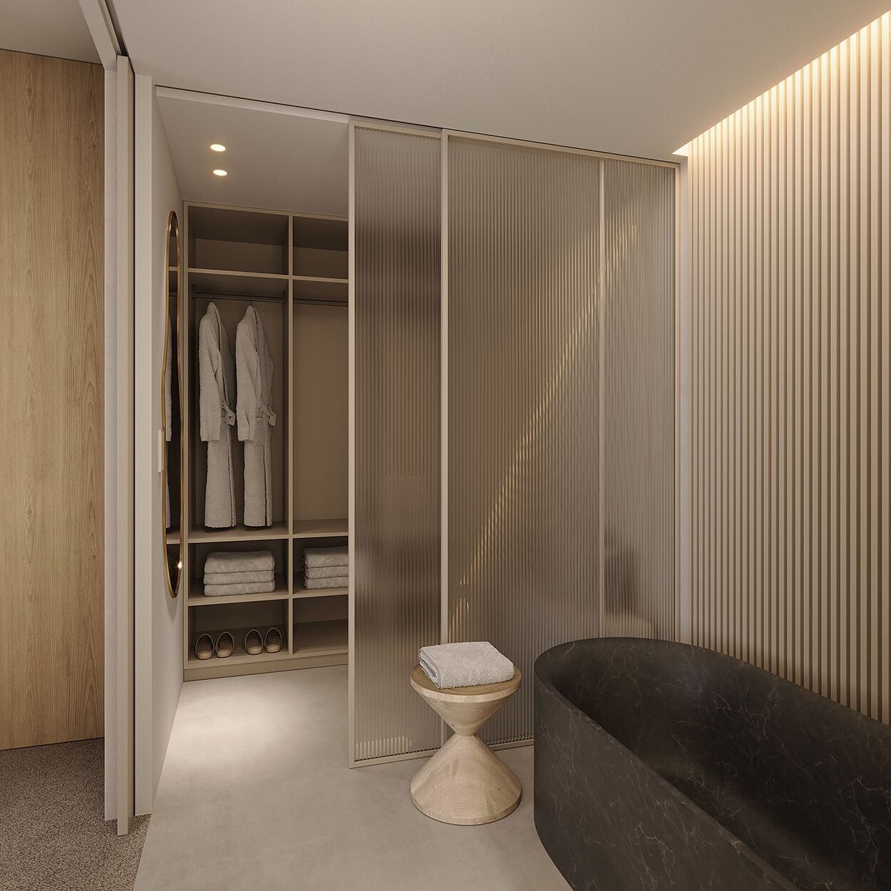 deluxe suite | bathroom | combined shower/bathtub, designer toiletries, hair dryer, bidet