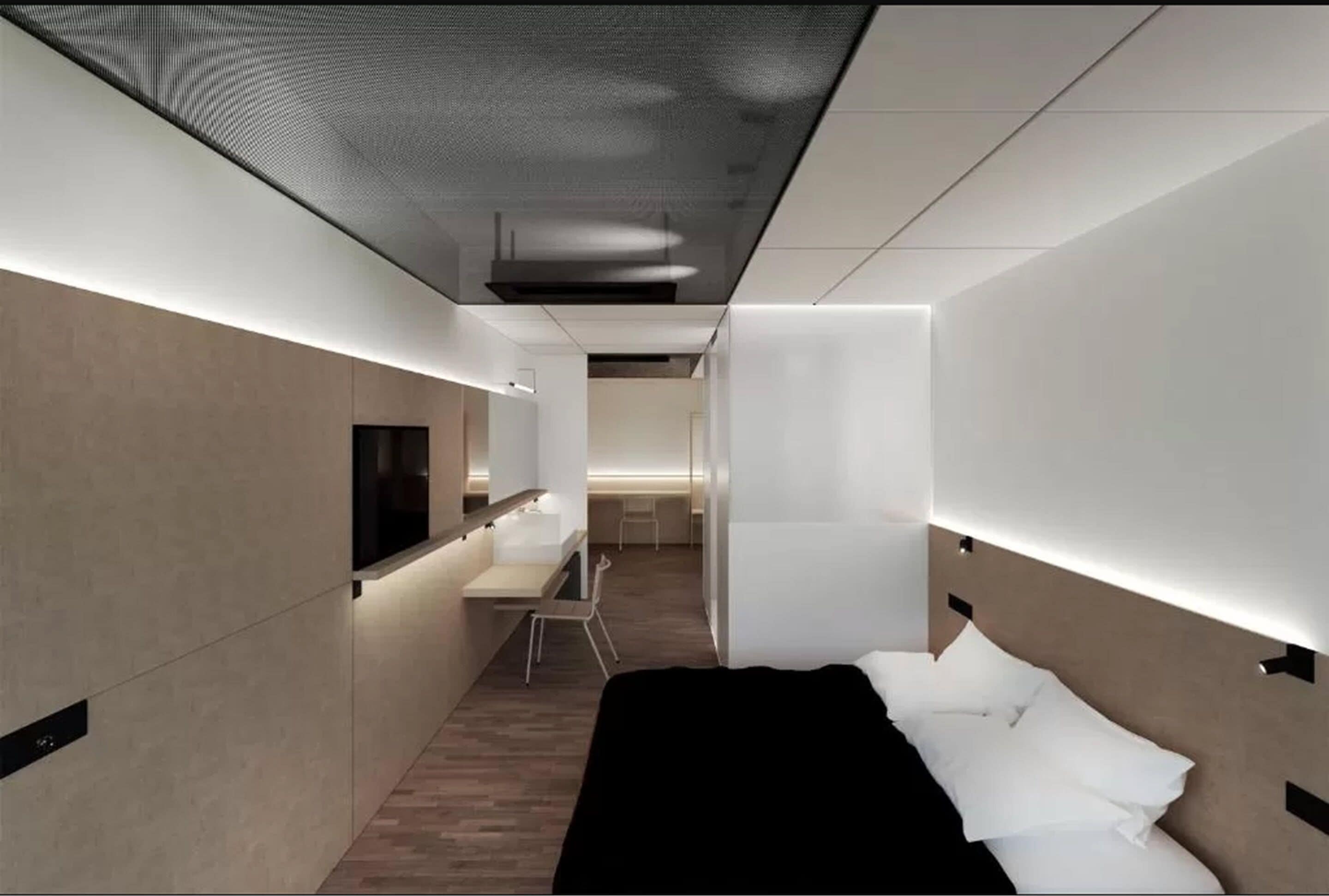 In-room safe, desk, laptop workspace, soundproofing