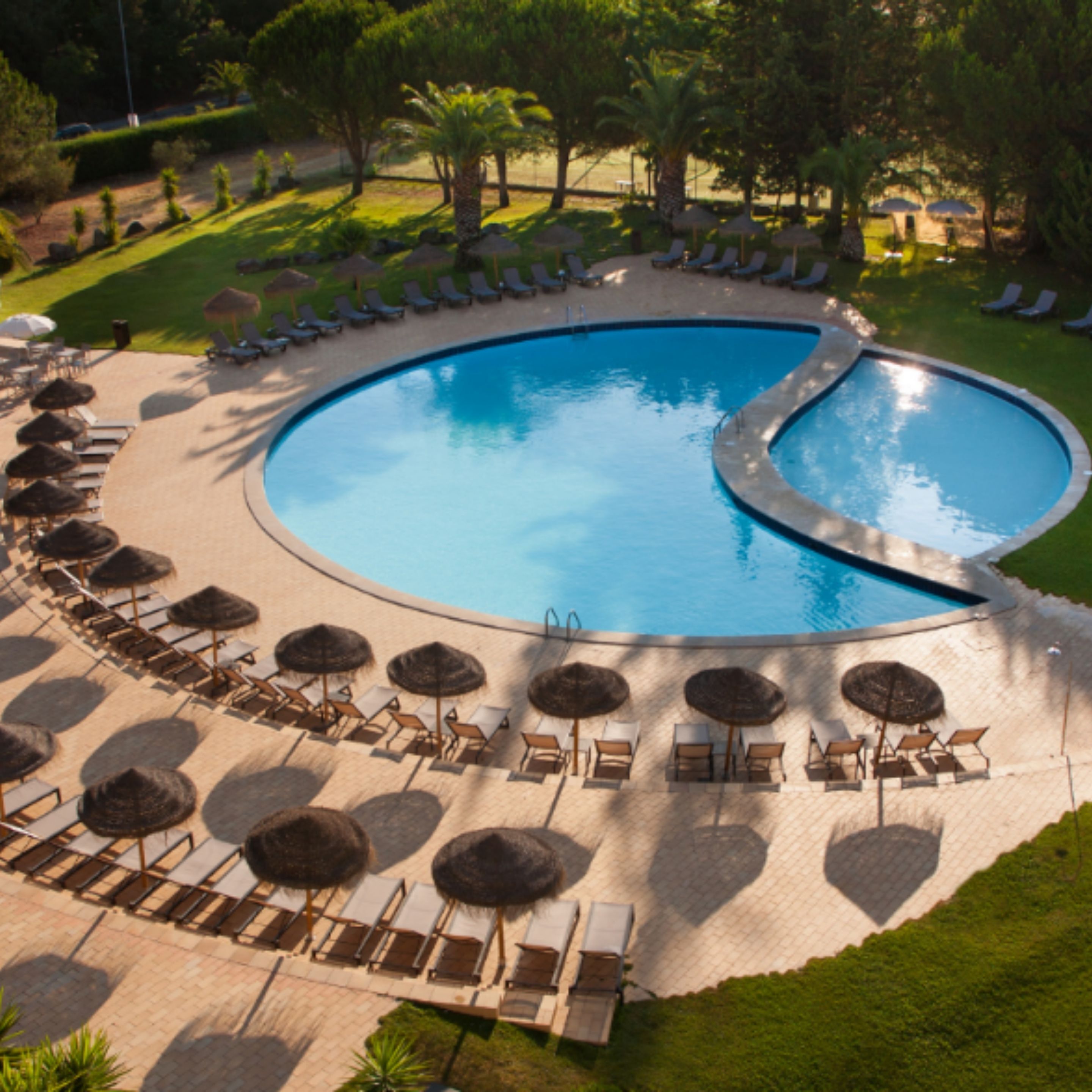 indoor pool, outdoor pool, open 9:30 am to 8 pm, pool loungers