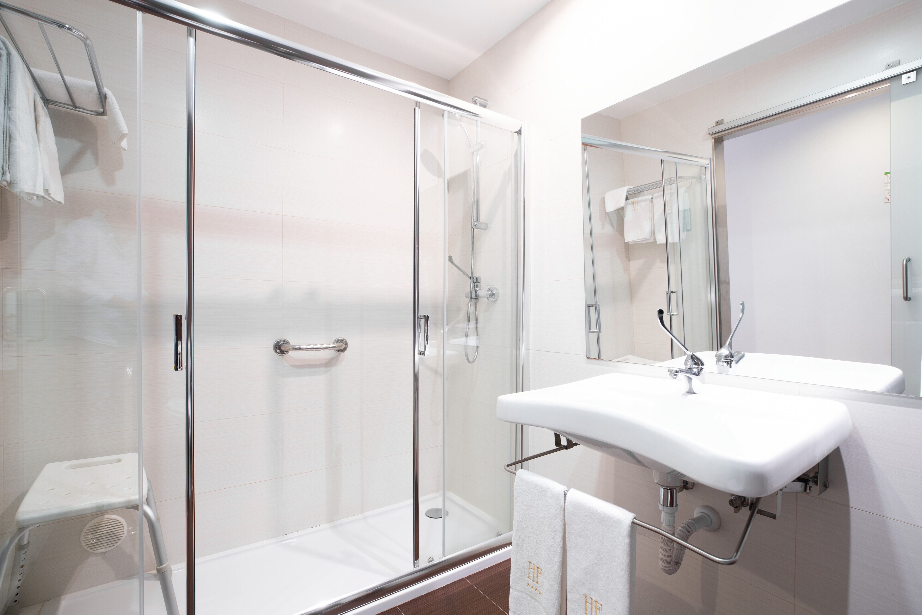 free toiletries, hair dryer, bidet, towels