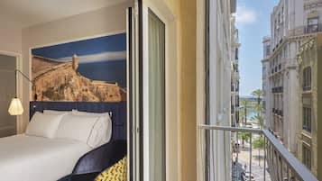 Premium bedding, down comforters, memory foam beds, minibar