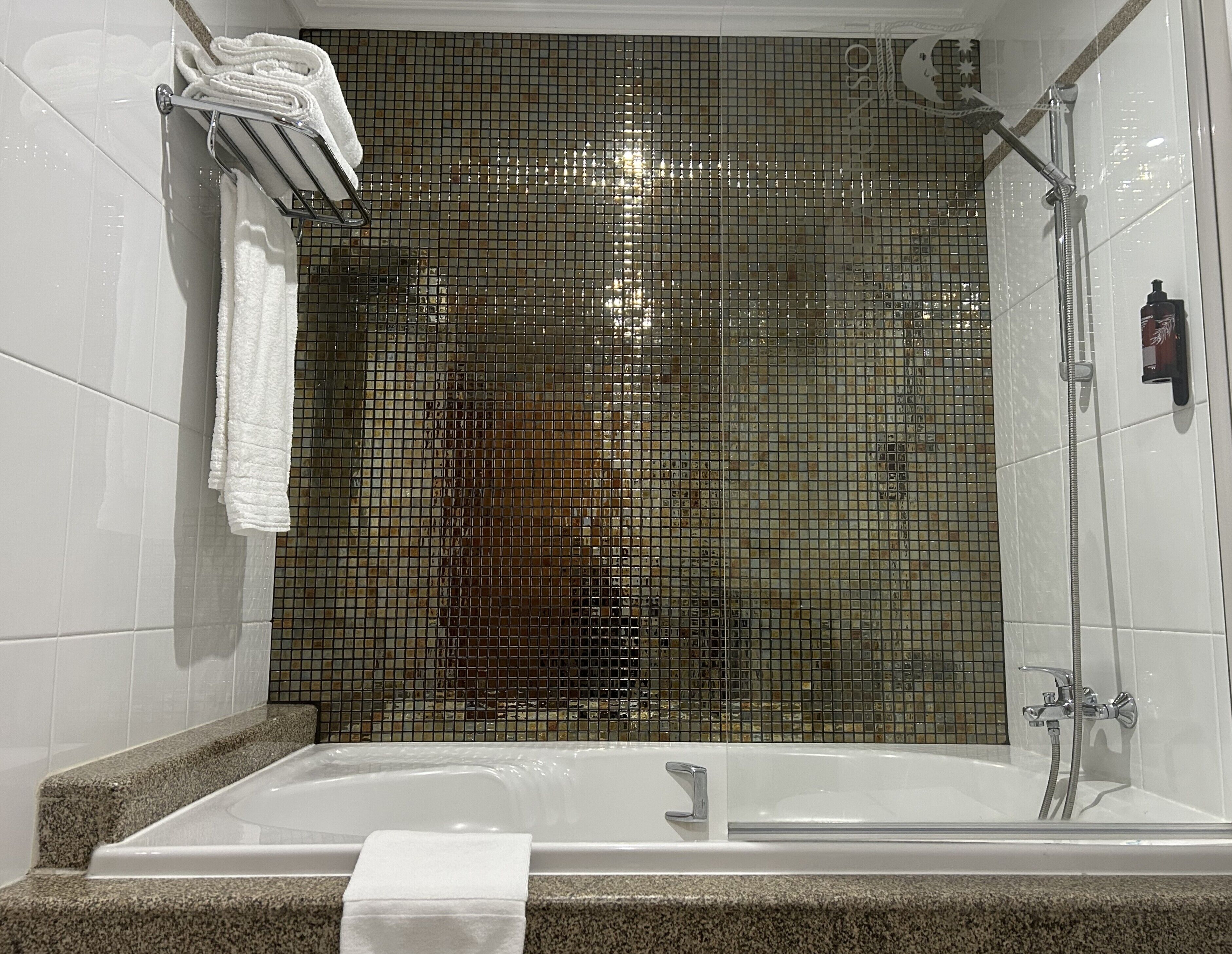 free toiletries, hair dryer, bidet, towels