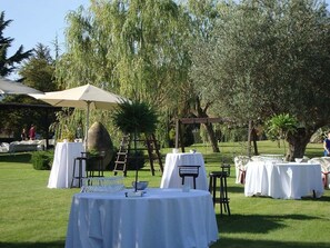 Outdoor wedding area