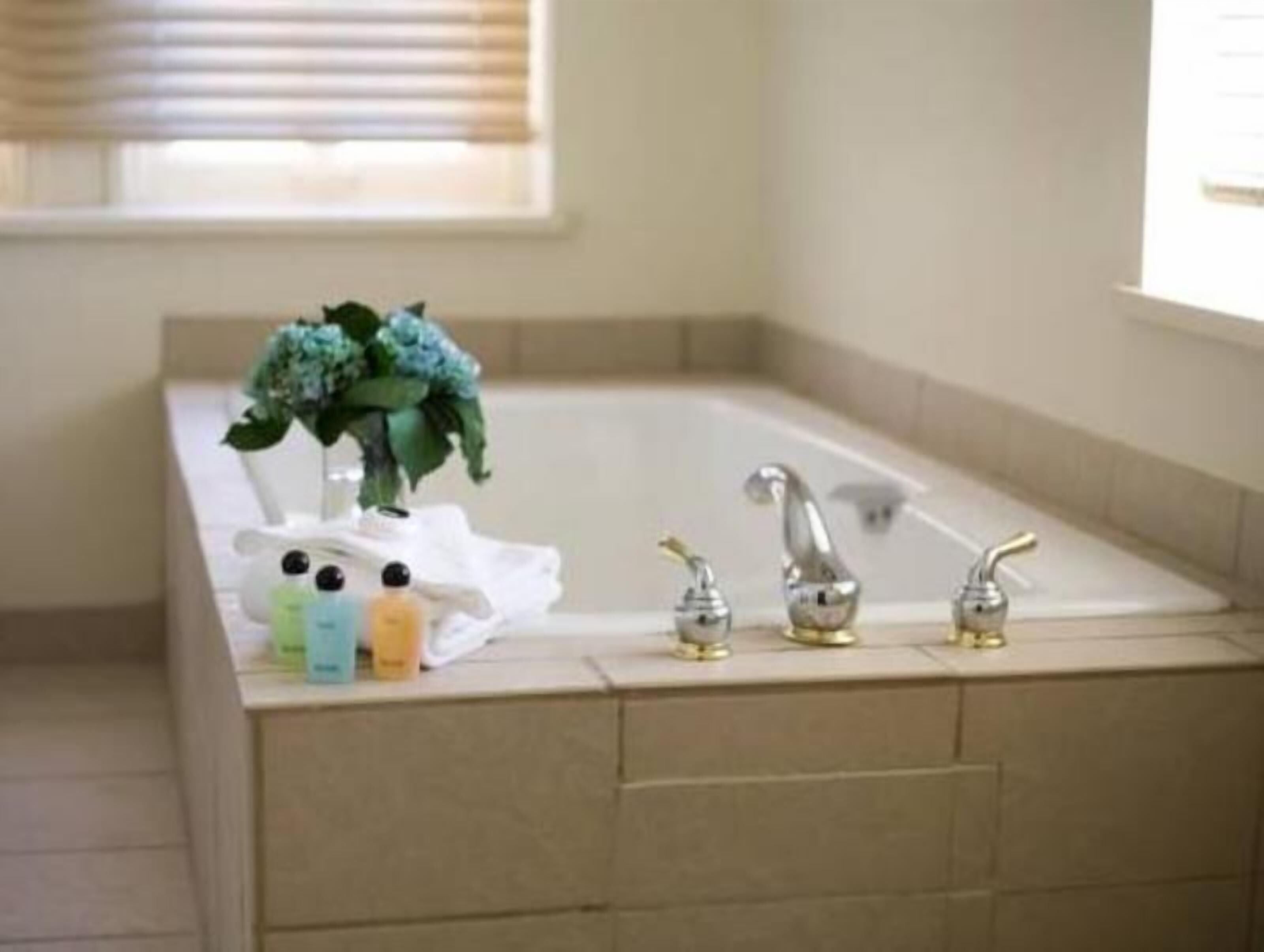 Baño | Tina con regadera, amenidades de baño gratuitas, secadora de cabello 