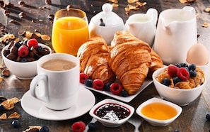 Daily buffet breakfast (EUR 15 per person)