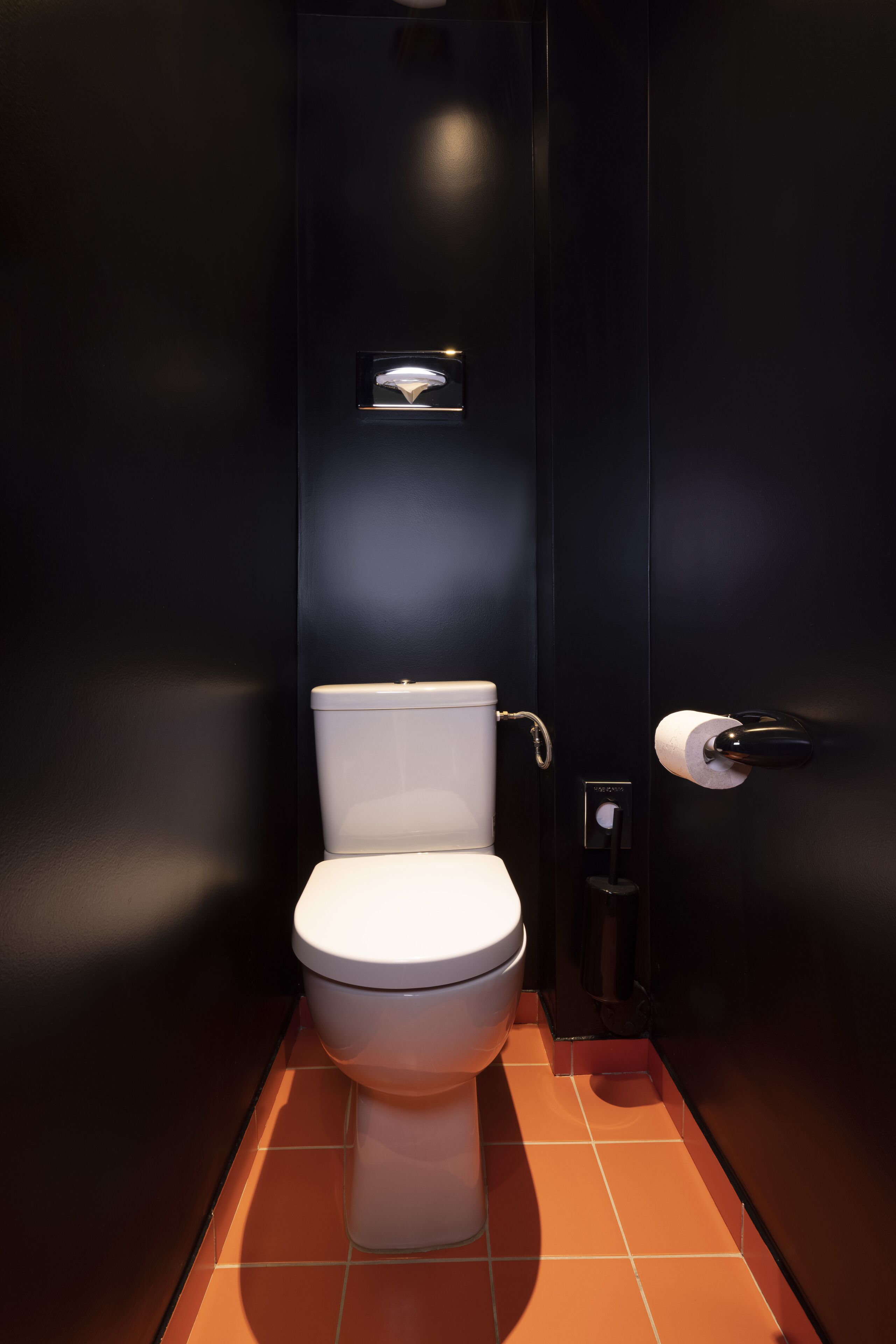 free toiletries, hair dryer, towels, toilet paper