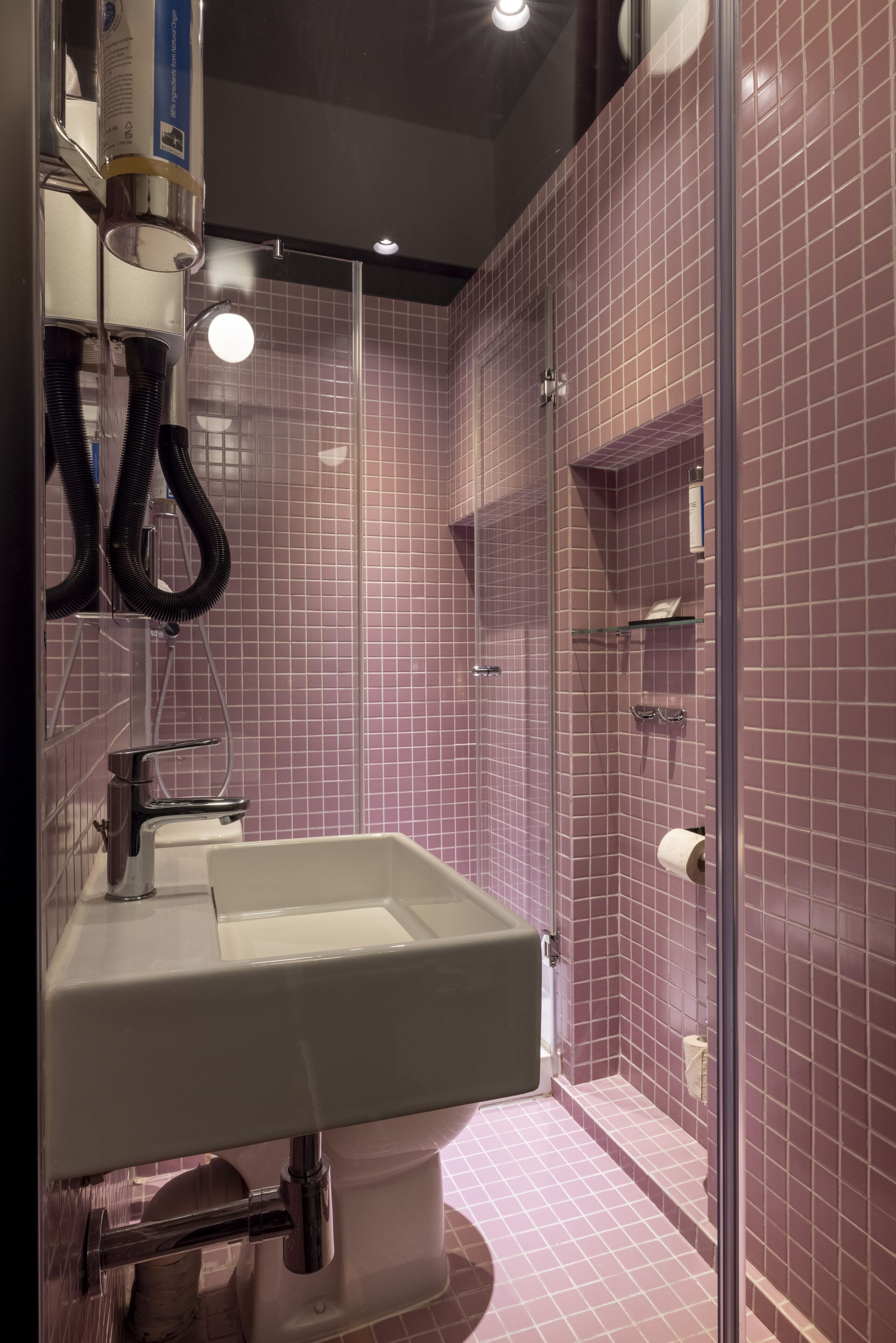 standard single room | bathroom | free toiletries, hair dryer, towels, toilet paper