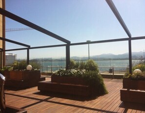 Outdoor banquet area