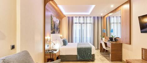 Sábanas de algodón egipcio, ropa de cama de alta calidad y minibar