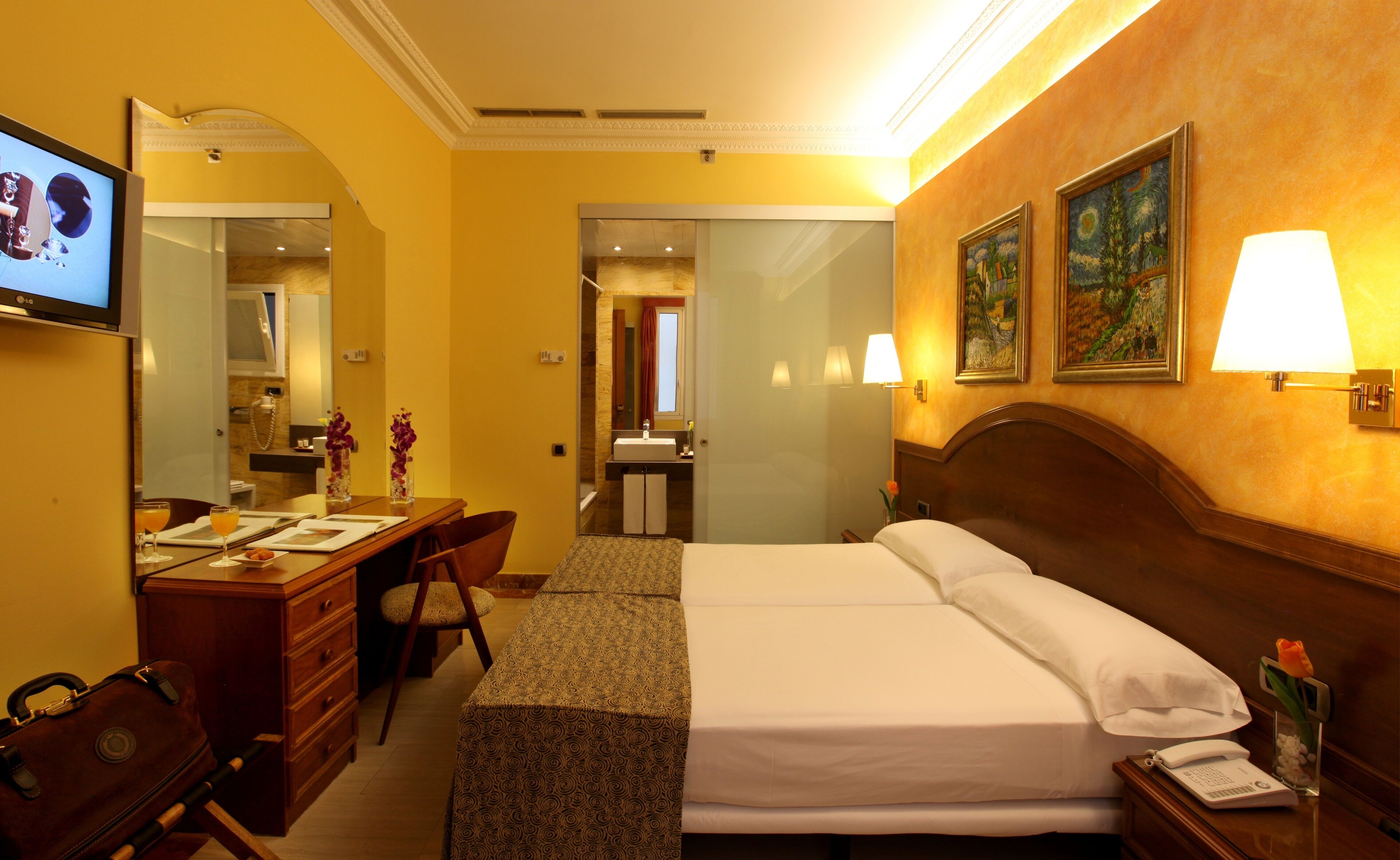 In-room safe, desk, laptop workspace, blackout curtains