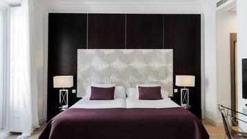 Down comforters, minibar, in-room safe, individually decorated