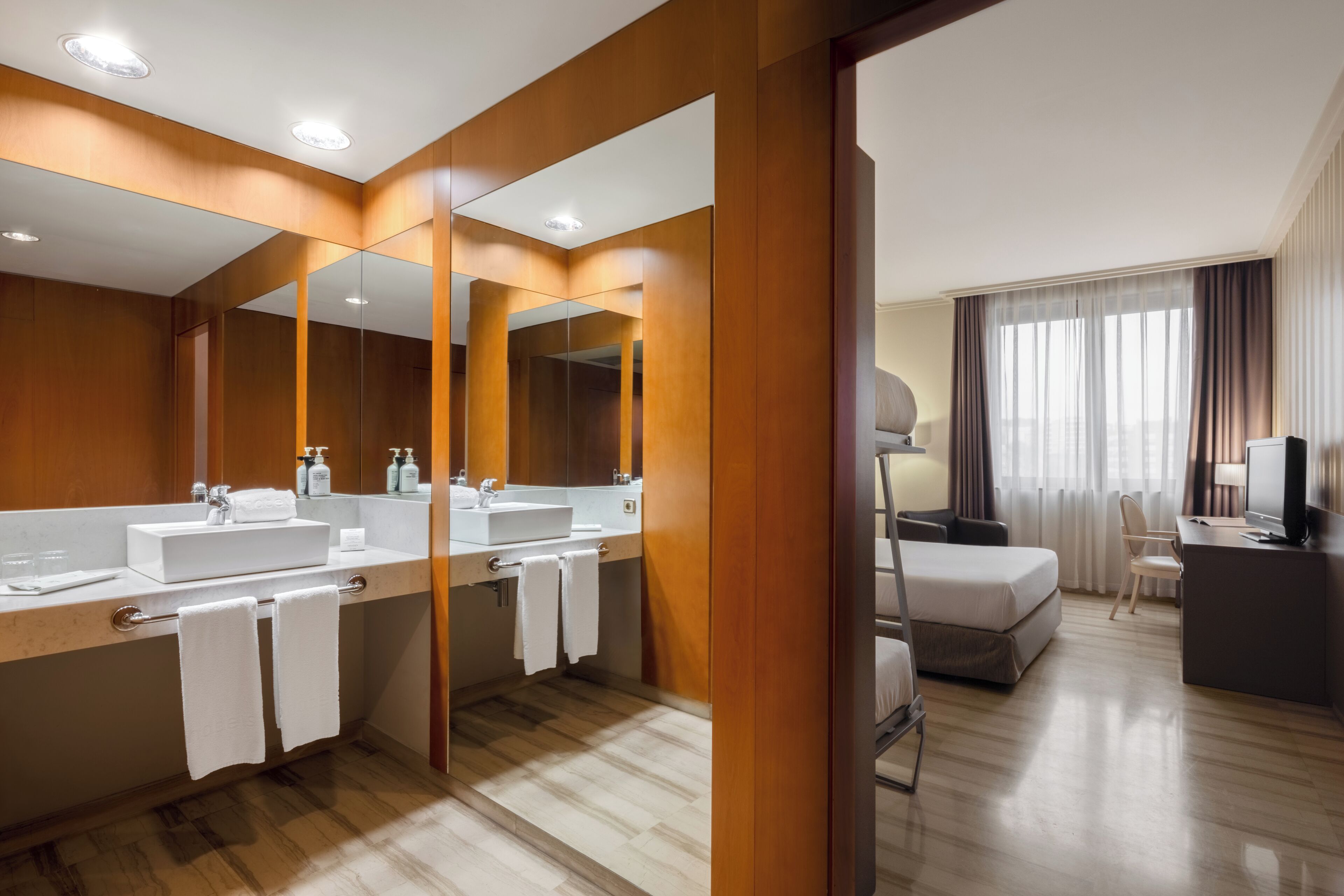 Free toiletries, hair dryer, bidet, towels