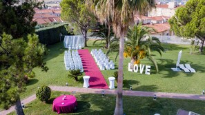 Outdoor wedding area