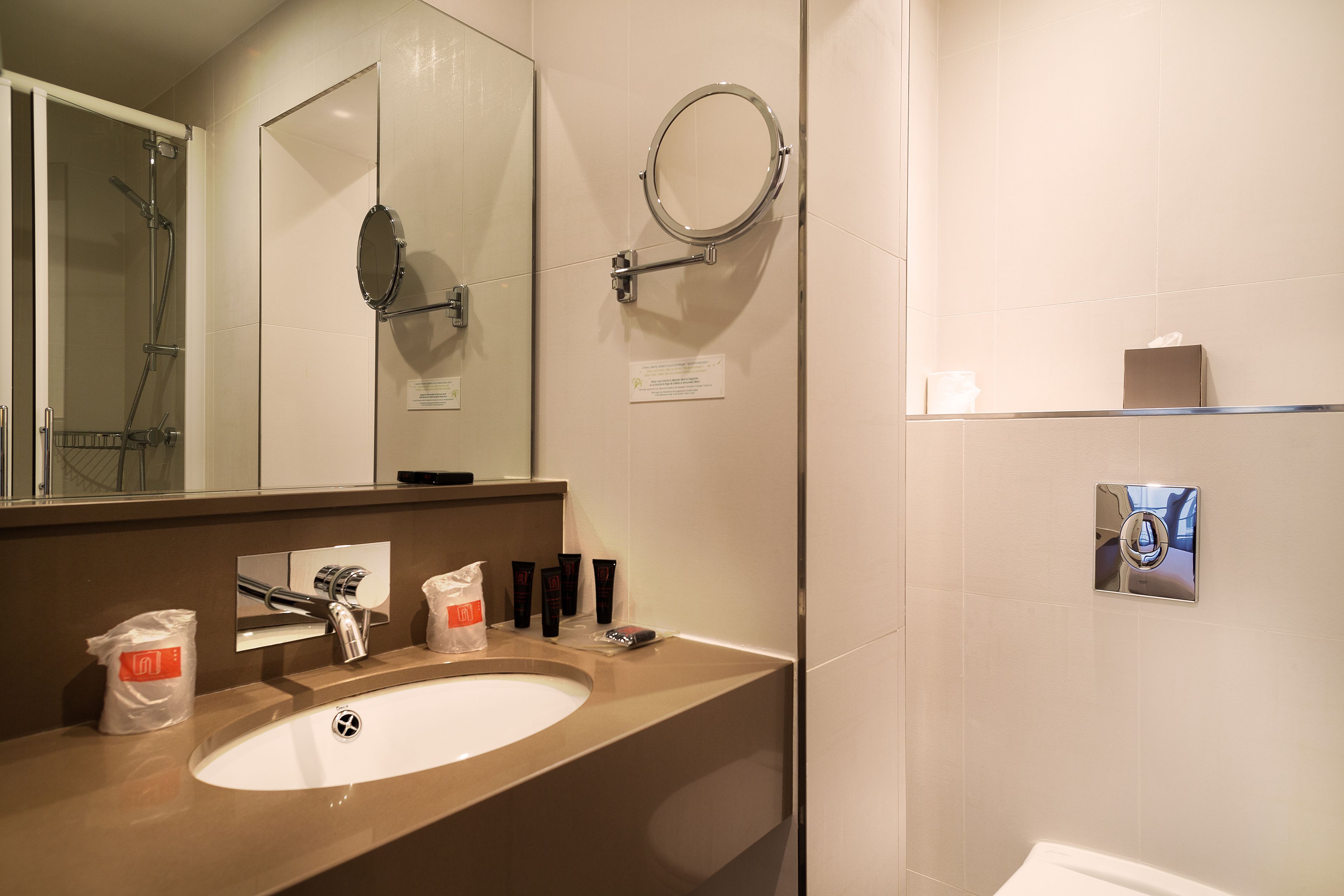 free toiletries, hair dryer, towels