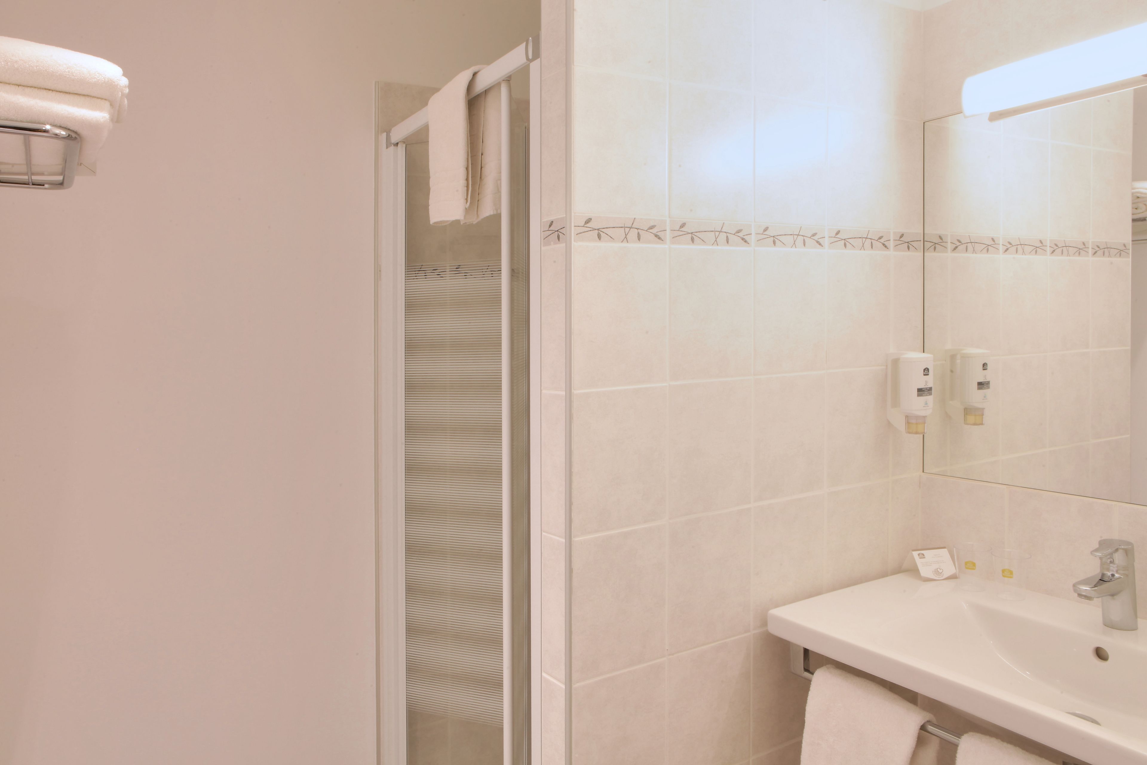 free toiletries, hair dryer, towels