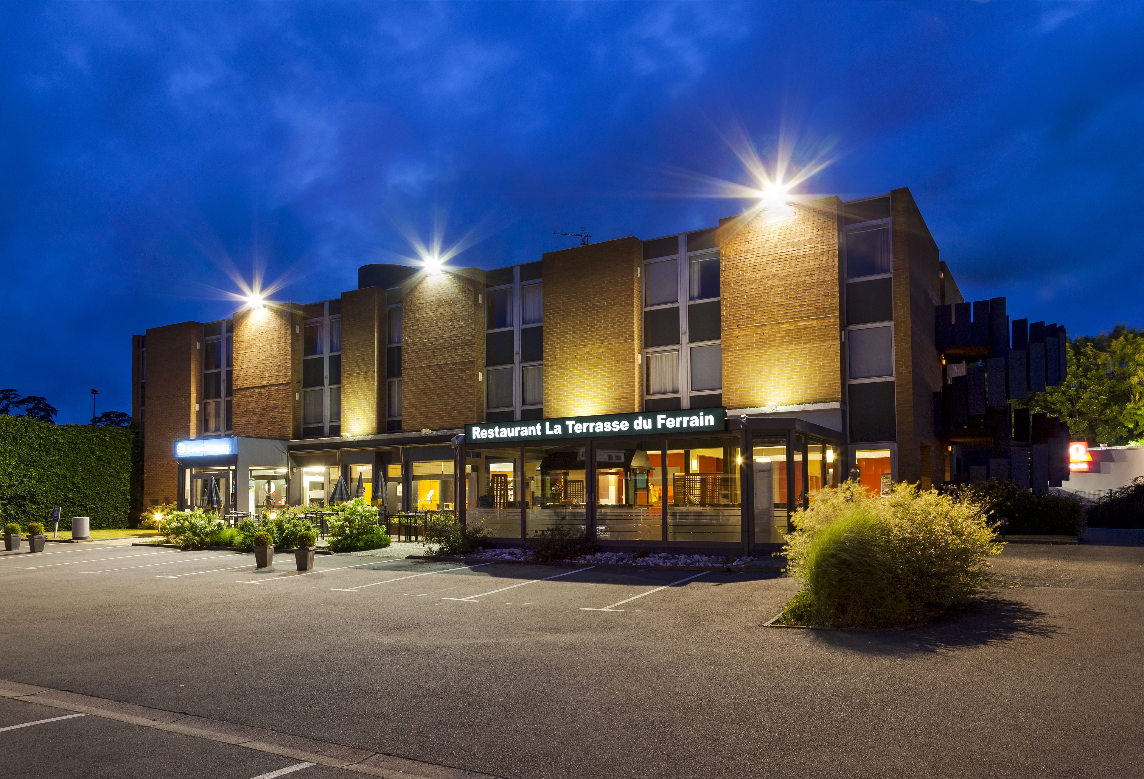 front of property – evening/night