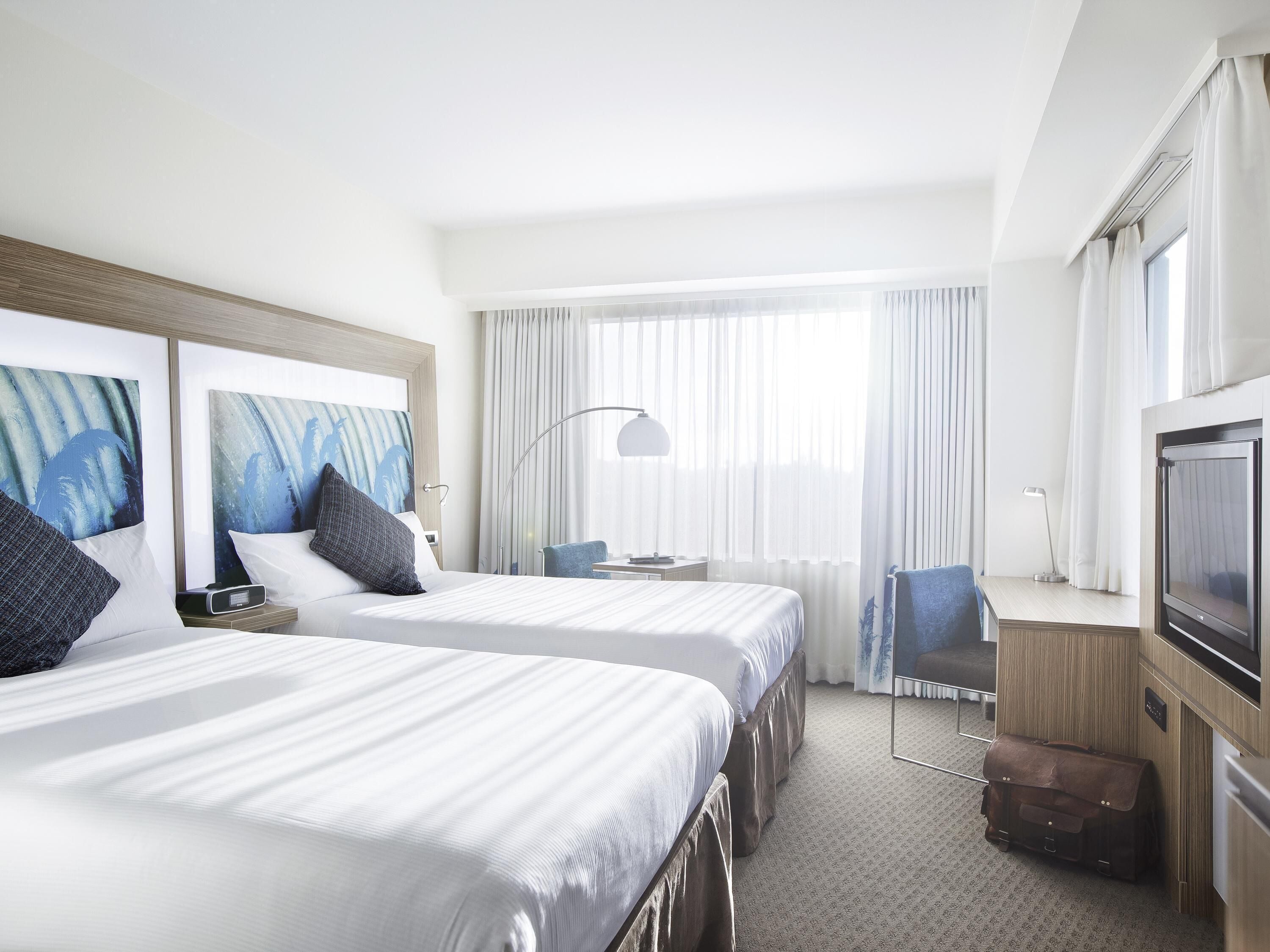 Superior Double Room, 2 Double Beds | In-room safe, desk, laptop workspace, blackout drapes