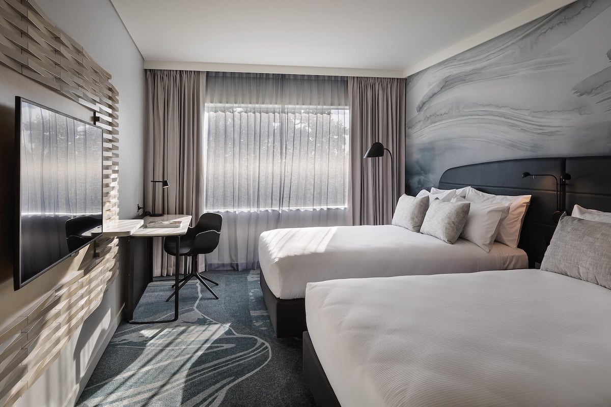 Executive Double Room, 2 Double Beds | 1 bedroom, in-room safe, desk, laptop workspace