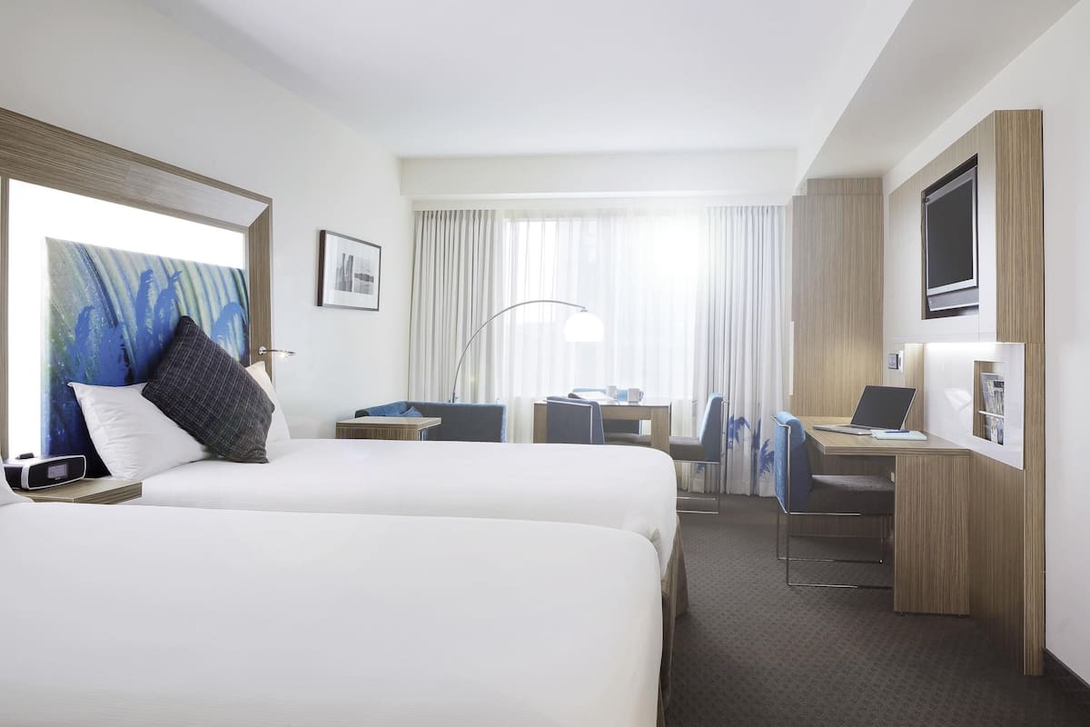 Family Double Room, 2 Double Beds (Superior) | In-room safe, desk, laptop workspace, blackout drapes