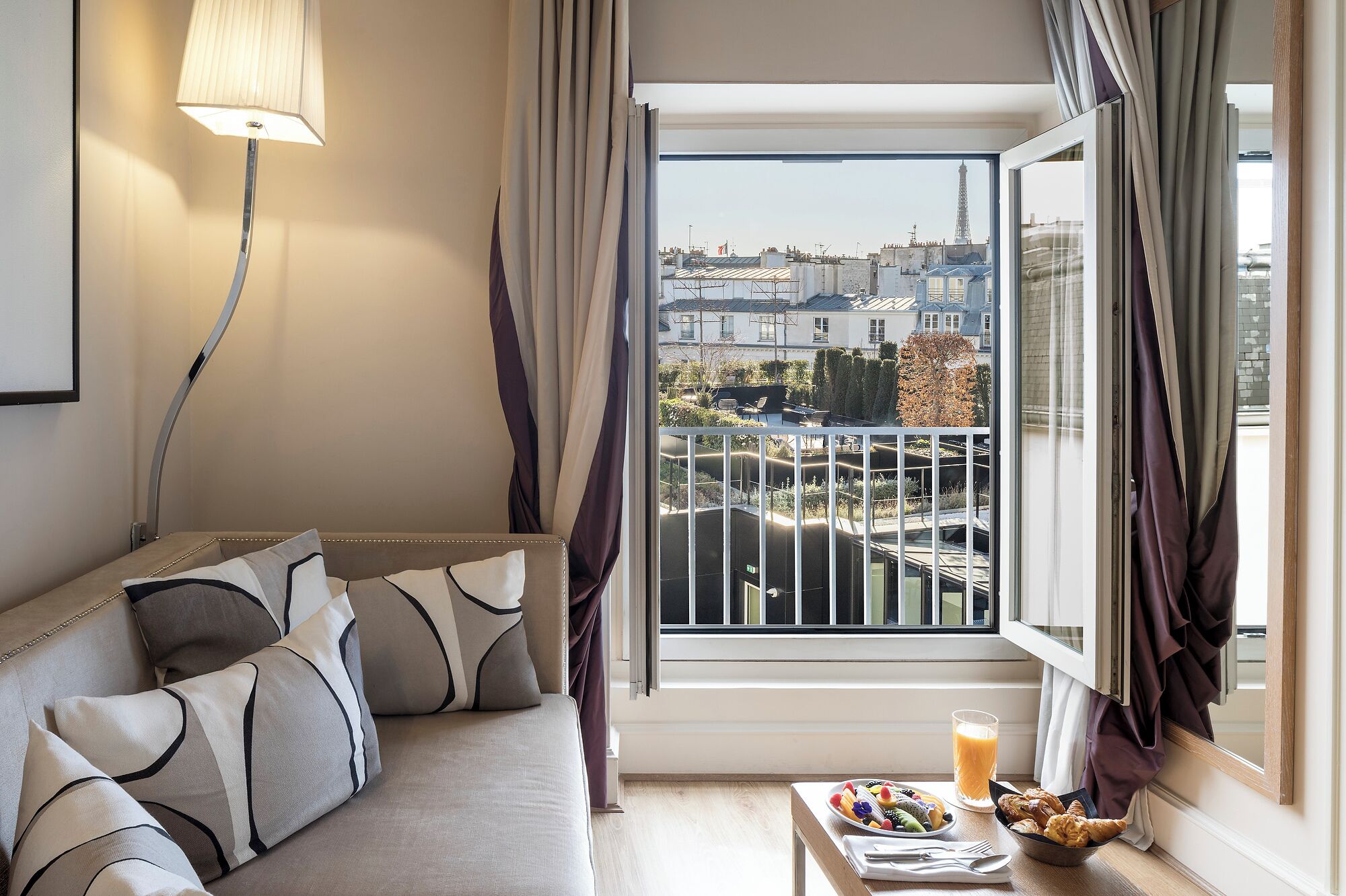 junior suite duplex eiffel tower view | 1 bedroom, minibar, in-room safe, desk