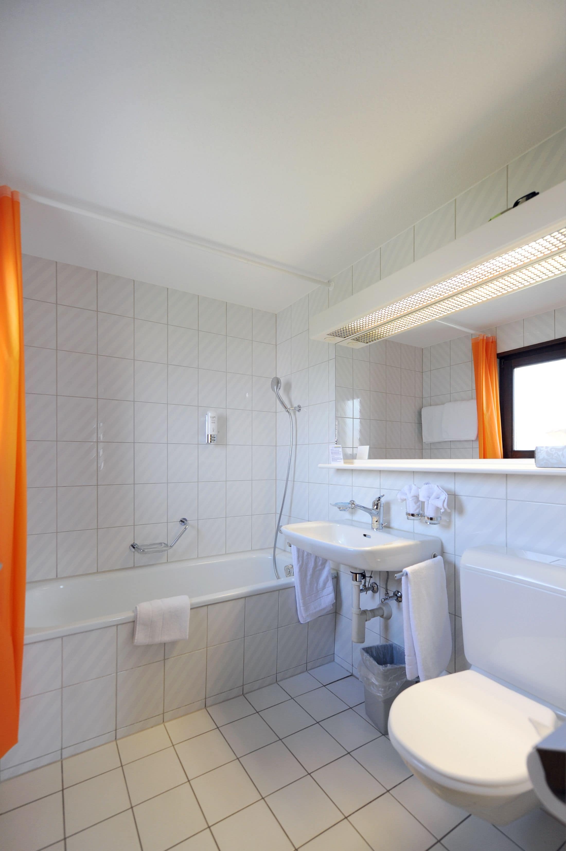 free toiletries, hair dryer, towels