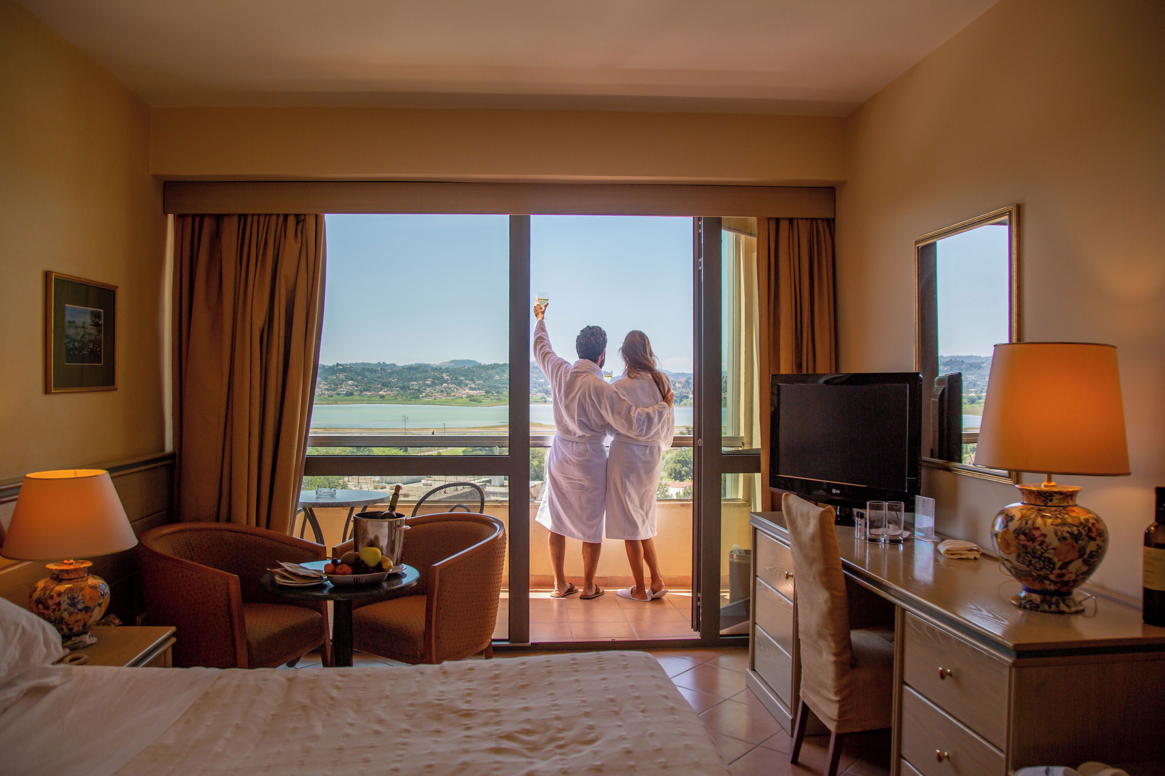 superior pool view, triple room | 1 bedroom, minibar, in-room safe, desk