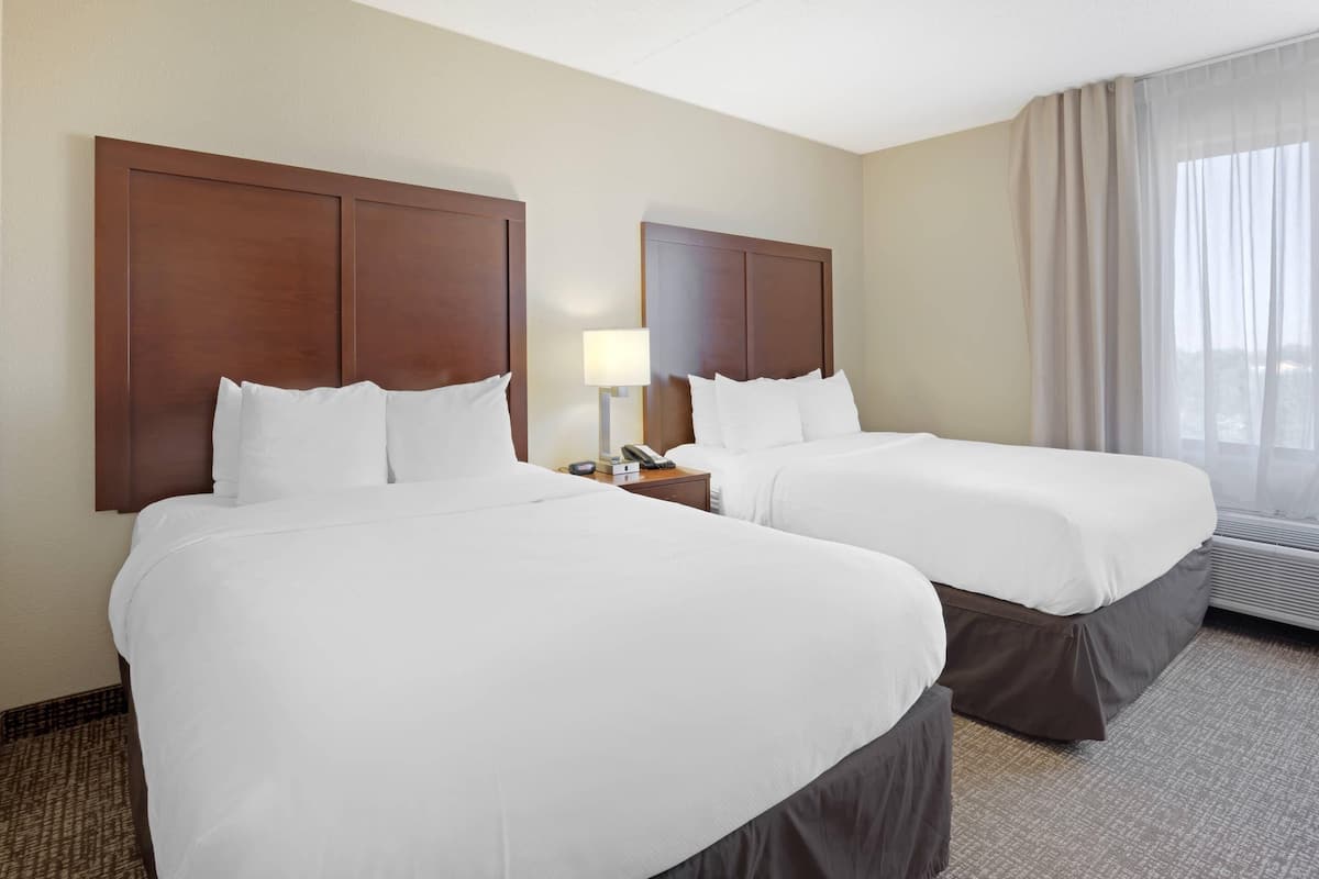 Standard Room, 2 Queen Beds, Non Smoking | Desk, blackout drapes, iron/ironing board, cribs (free)