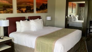 Habitación, 1 cama King size, para no fumadores | Escritorio, tabla de planchar con plancha y cunas gratuitas