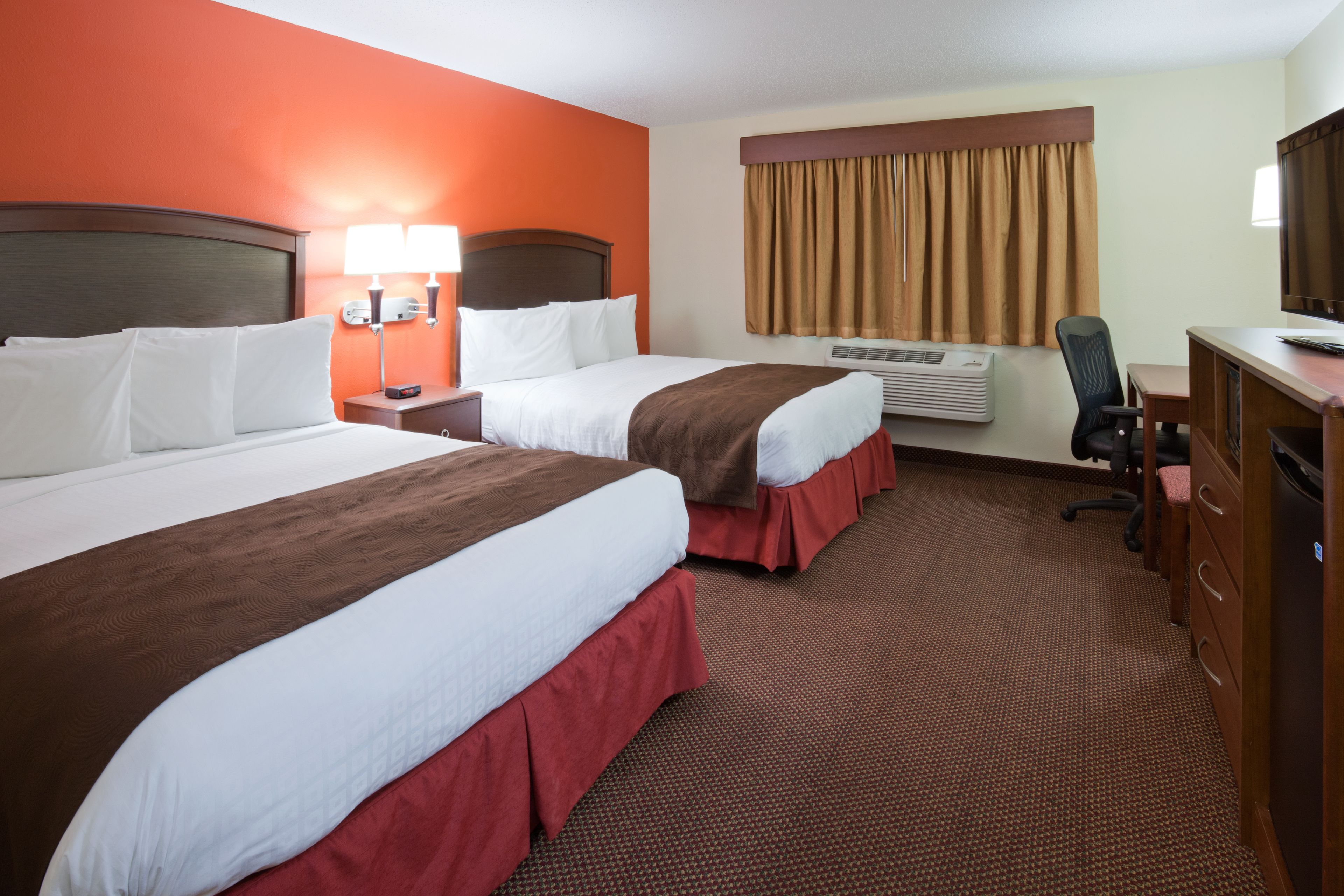 room, 2 queen beds, non smoking | premium bedding, pillow-top beds, desk, laptop workspace