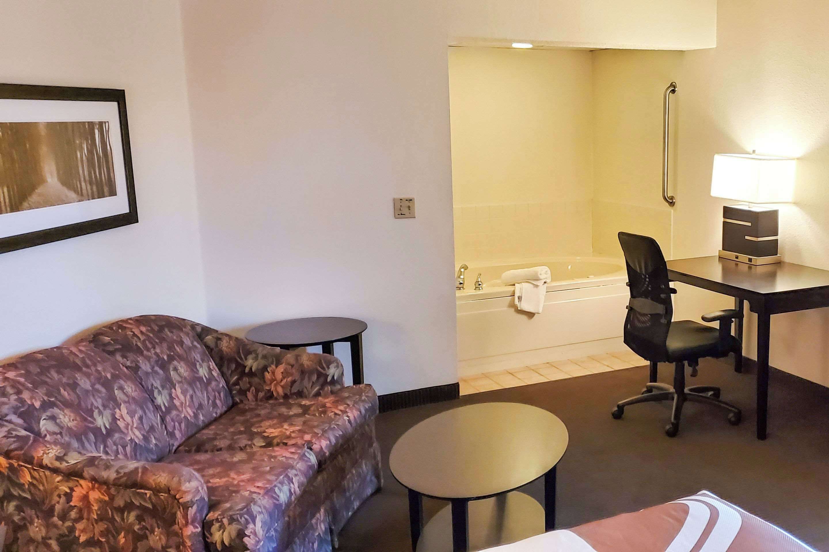 desk, blackout curtains, soundproofing, iron/ironing board