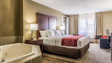 Suite, 1 King Bed, Non Smoking, Jetted Tub | Premium bedding, in-room safe, desk, blackout drapes