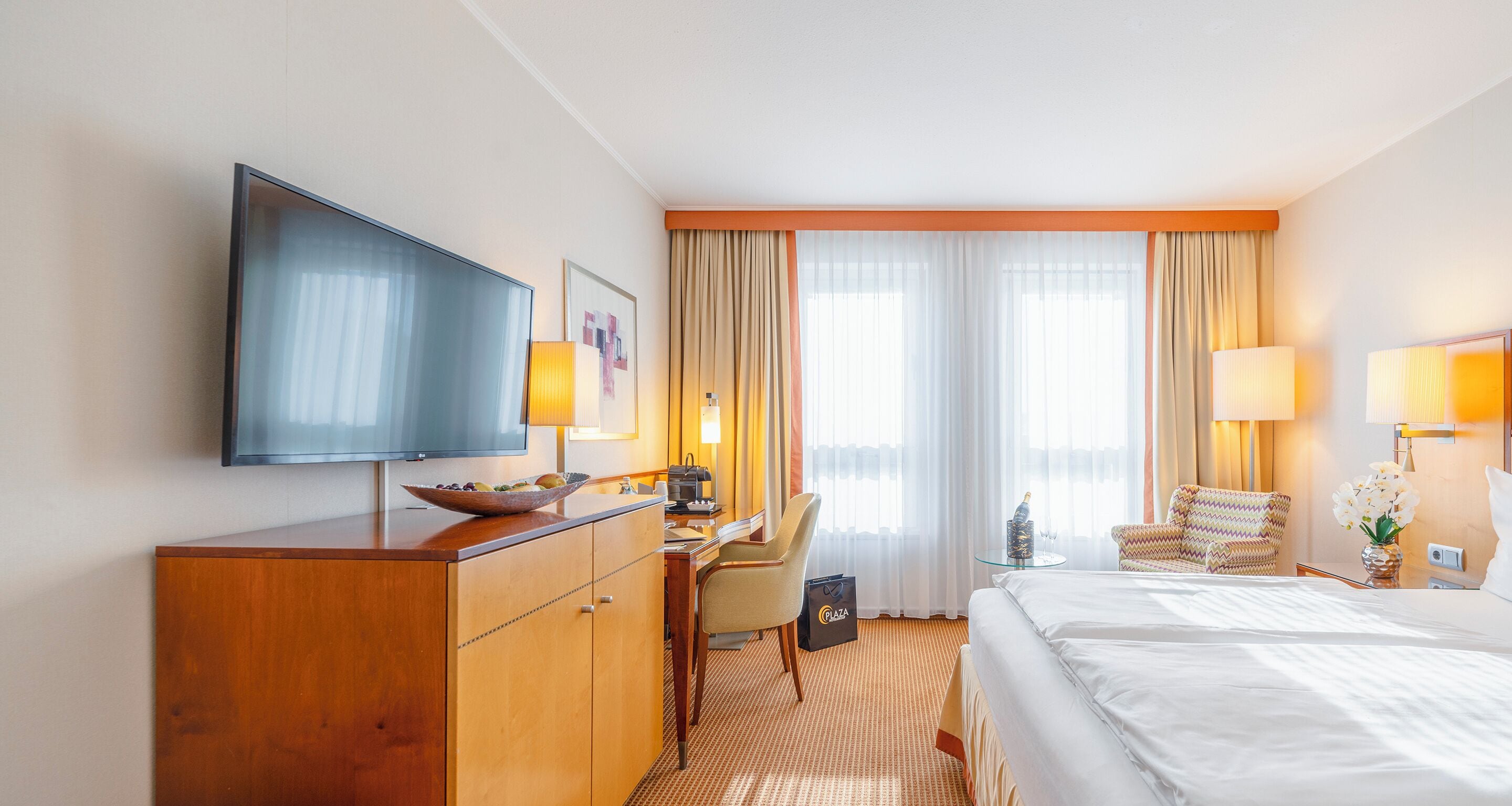 Double Room | Premium bedding, in-room safe, desk, blackout drapes