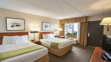 Classic Room, 2 Queen Beds, Lake View (Exterior Corridor) | Blackout drapes, iron/ironing board, free WiFi, bed sheets
