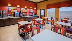 Free daily buffet breakfast