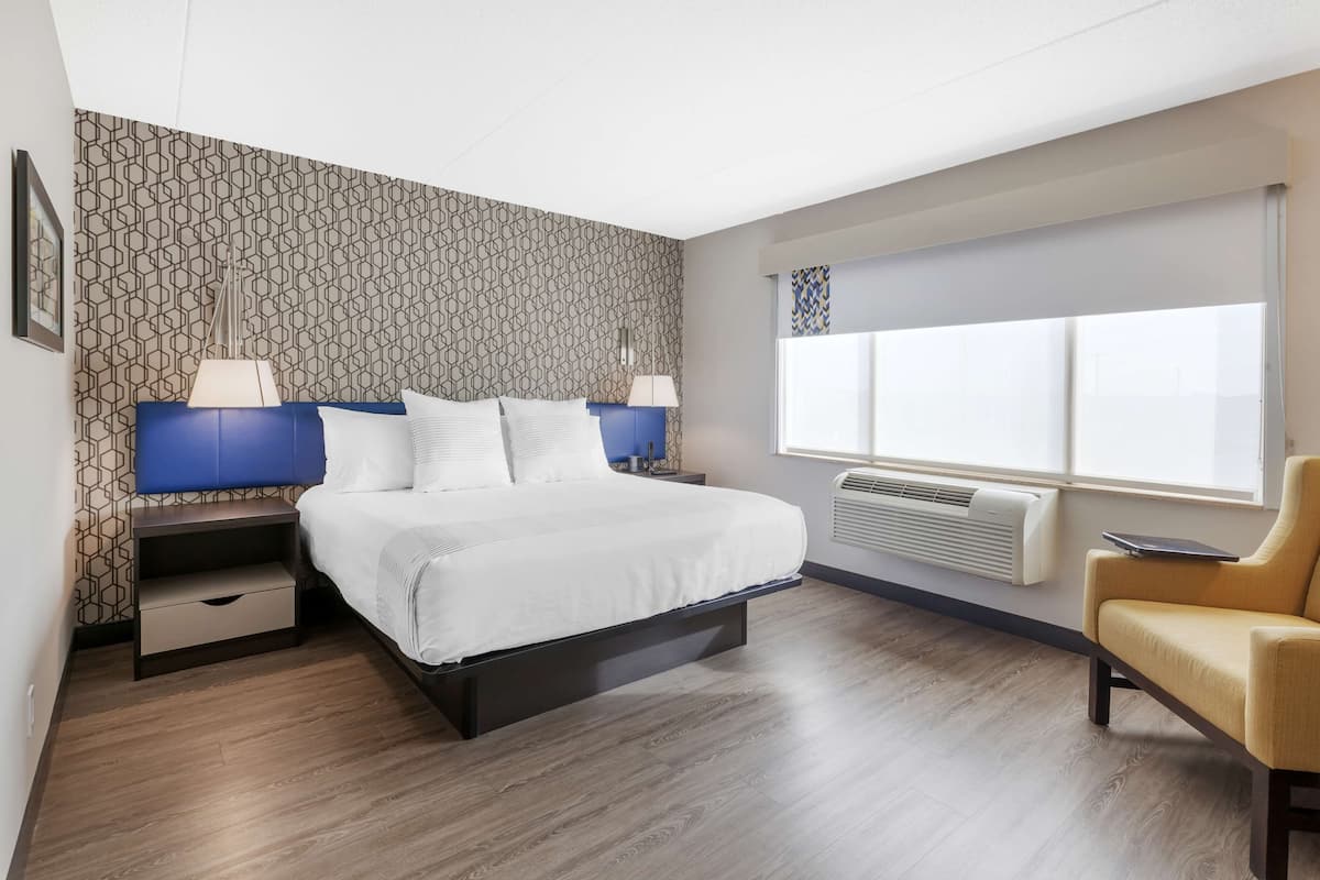 Suite, 1 letto king, non fumatori, frigorifero e microonde (Walk-in Shower;with Sofabed) | Una cassaforte in camera, una scrivania, postazione laptop