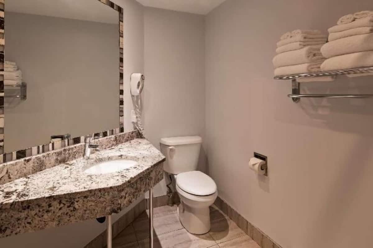 Free toiletries, hair dryer, towels