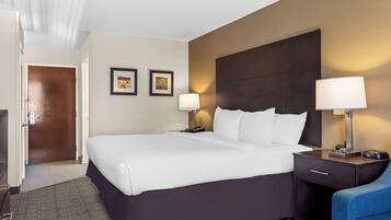 Desk, iron/ironing board, free WiFi, alarm clocks