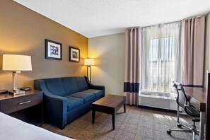 Desk, iron/ironing board, free WiFi, alarm clocks