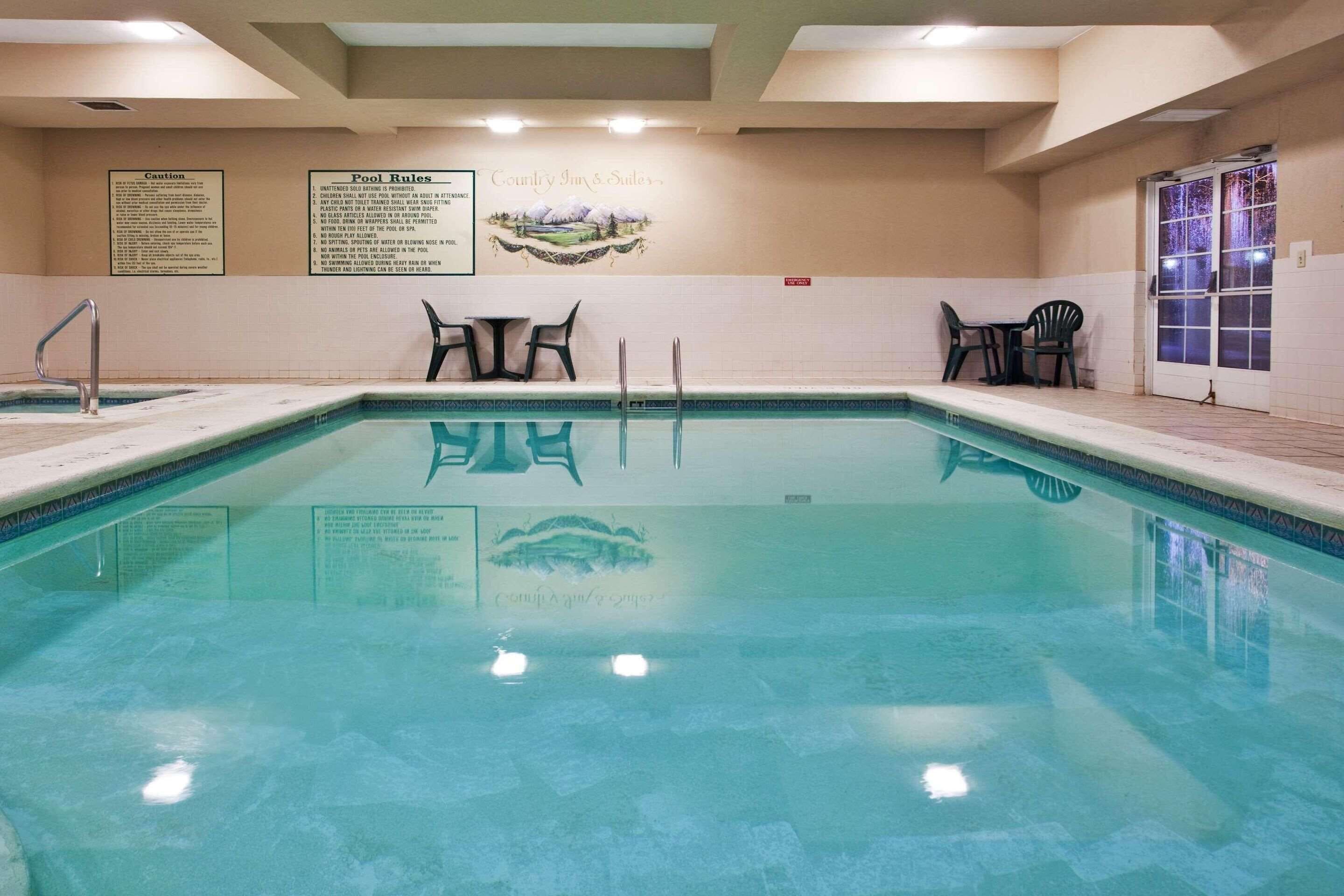 indoor pool, open 6:00 am to midnight, pool loungers