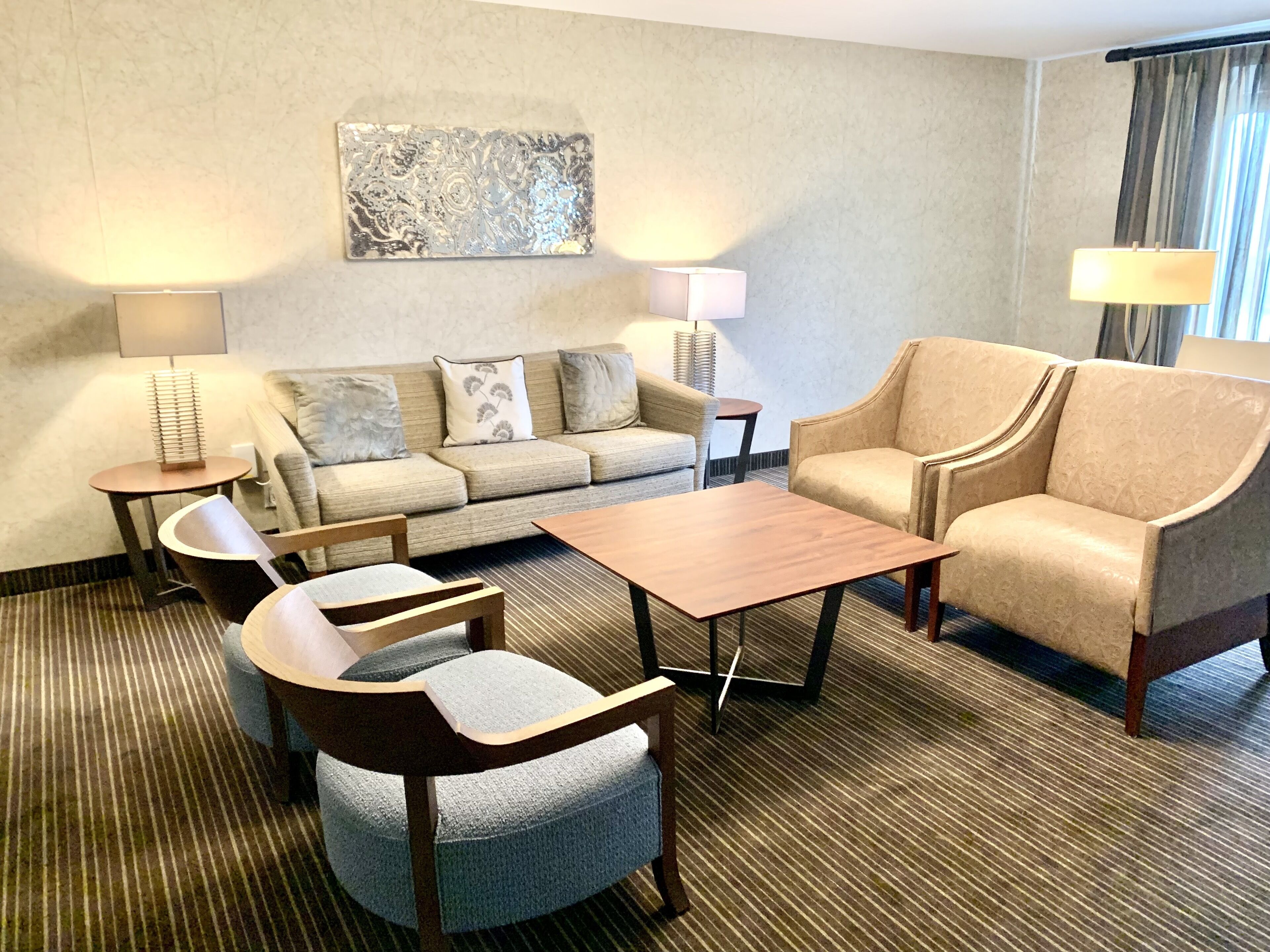 suite, 1 bedroom | in-room safe, desk, laptop workspace, iron/ironing board